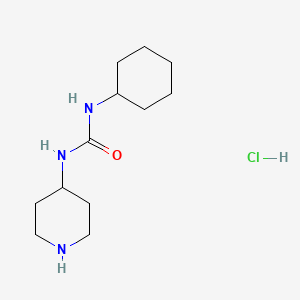 molecular formula C12H24ClN3O B3027170 1-Cyclohexyl-3-(piperidin-4-yl)urea hydrochloride CAS No. 1233958-90-1