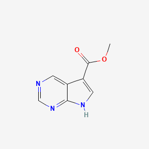 molecular formula C8H7N3O2 B3027174 Methyl 7H-pyrrolo[2,3-d]pyrimidine-5-carboxylate CAS No. 1234615-76-9