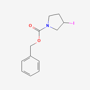 molecular formula C12H14INO2 B3027175 3-碘-吡咯烷-1-甲酸苄酯 CAS No. 1234615-79-2