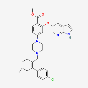 molecular formula C34H37ClN4O3 B3027178 Methyl 2-((1H-pyrrolo[2,3-b]pyridin-5-yl)oxy)-4-(4-((4'-chloro-5,5-dimethyl-3,4,5,6-tetrahydro-[1,1'-biphenyl]-2-yl)methyl)piperazin-1-yl)benzoate CAS No. 1235865-76-5