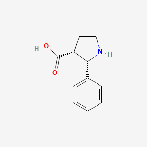 molecular formula C11H13NO2 B3027192 (2S,3R)-2-Phenylpyrrolidine-3-carboxylic acid CAS No. 1241684-17-2