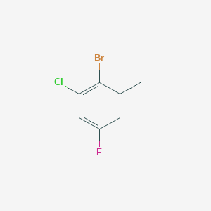 molecular formula C7H5BrClF B3027196 2-Bromo-1-chloro-5-fluoro-3-methylbenzene CAS No. 1242339-16-7