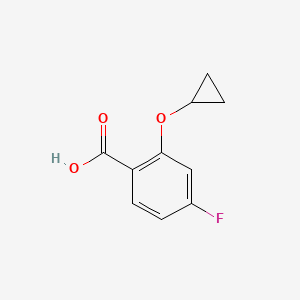 molecular formula C10H9FO3 B3027198 2-Cyclopropoxy-4-fluorobenzoic acid CAS No. 1243377-98-1