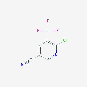 molecular formula C7H2ClF3N2 B3027203 6-氯-5-(三氟甲基)烟腈 CAS No. 1245915-29-0