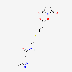 molecular formula C14H20N4O5S2 B3027216 SDAD（NHS-SS-重氮丙烷） CAS No. 1253202-38-8