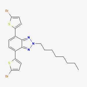 molecular formula C22H23Br2N3S2 B3027219 4,7-双(5-溴噻吩-2-基)-2-辛基-2H-苯并[d][1,2,3]三唑 CAS No. 1254062-41-3