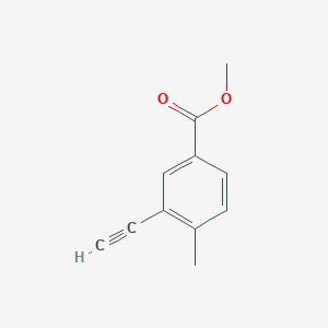 molecular formula C11H10O2 B3027222 Methyl 3-ethynyl-4-methylbenzoate CAS No. 1255099-13-8