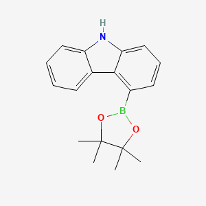 molecular formula C18H20BNO2 B3027223 4-(4,4,5,5-Tetramethyl-1,3,2-dioxaborolan-2-YL)-9H-carbazole CAS No. 1255309-13-7
