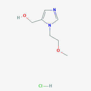 molecular formula C7H13ClN2O2 B3027226 [1-(2-Methoxyethyl)-1H-imidazol-5-yl]methanol hydrochloride CAS No. 1255717-77-1