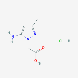 molecular formula C6H10ClN3O2 B3027227 (5-Amino-3-methyl-1H-pyrazol-1-yl)acetic acid hydrochloride CAS No. 1255717-89-5