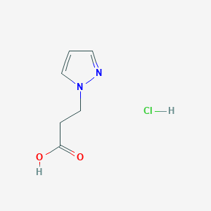 molecular formula C6H9ClN2O2 B3027228 3-(1H-吡唑-1-基)丙酸盐酸盐 CAS No. 1255718-13-8