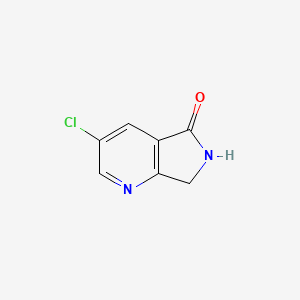 molecular formula C7H5ClN2O B3027236 3-氯-6,7-二氢-5H-吡咯并[3,4-b]吡啶-5-酮 CAS No. 1256806-34-4