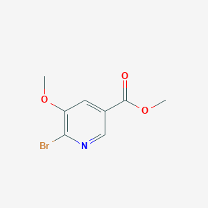 molecular formula C8H8BrNO3 B3027238 6-溴-5-甲氧基烟酸甲酯 CAS No. 1256810-93-1