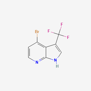 molecular formula C8H4BrF3N2 B3027240 4-Bromo-3-(trifluoromethyl)-1H-pyrrolo[2,3-b]pyridine CAS No. 1256824-06-2