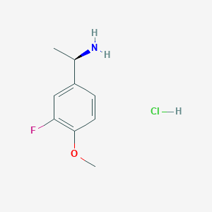 molecular formula C9H13ClFNO B3027244 (R)-1-(3-Fluoro-4-methoxyphenyl)ethanamine hydrochloride CAS No. 1257106-70-9
