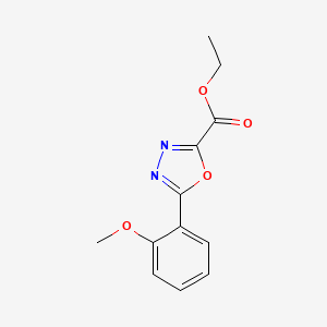 molecular formula C12H12N2O4 B3027253 Ethyl 5-(2-methoxyphenyl)-1,3,4-oxadiazole-2-carboxylate CAS No. 1260664-50-3