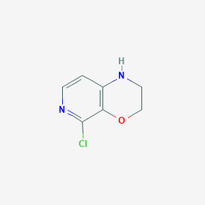 molecular formula C7H7ClN2O B3027254 5-Chloro-2,3-dihydro-1H-pyrido[3,4-B][1,4]oxazine CAS No. 1260665-77-7