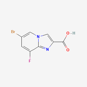molecular formula C8H4BrFN2O2 B3027258 6-溴-8-氟咪唑并[1,2-a]吡啶-2-羧酸 CAS No. 1260784-00-6