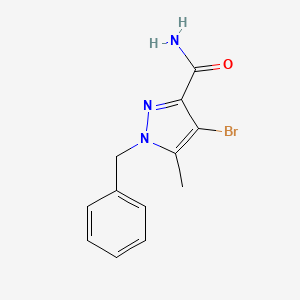 1-Benzyl-4-bromo-5-methyl-1H-pyrazole-3-carboxamide