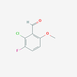 molecular formula C8H6ClFO2 B3027284 2-Chloro-3-fluoro-6-methoxybenzaldehyde CAS No. 1263378-40-0