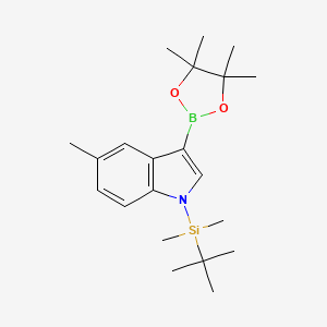 1-(tert-Butyldimethylsilyl)-5-methyl-3-(4,4,5,5-tetramethyl-1,3,2-dioxaborolan-2-yl)-1H-indole