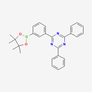 molecular formula C27H26BN3O2 B3027290 2,4-二苯基-6-[3-(4,4,5,5-四甲基-1,3,2-二氧杂硼环-2-基)苯基]-1,3,5-三嗪 CAS No. 1269508-31-7