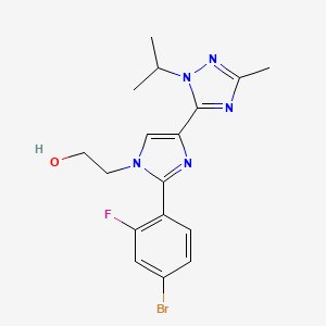 1H-Imidazole-1-ethanol, 2-(4-bromo-2-fluorophenyl)-4-[3-methyl-1-(1-methylethyl)-1H-1,2,4-triazol-5-yl]-