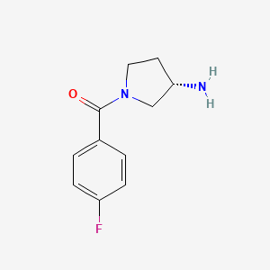 molecular formula C11H13FN2O B3027325 (S)-(3-Aminopyrrolidin-1-yl)(4-fluorophenyl)methanone CAS No. 1286207-57-5