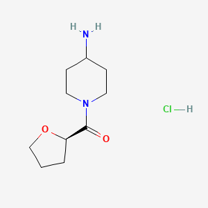 molecular formula C10H19ClN2O2 B3027326 (R)-(4-Aminopiperidin-1-yl)(tetrahydrofuran-2-yl)methanone hydrochloride CAS No. 1286207-65-5