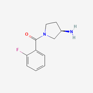 molecular formula C11H13FN2O B3027327 (R)-(3-Aminopyrrolidin-1-yl)(2-fluorophenyl)methanone CAS No. 1286207-67-7