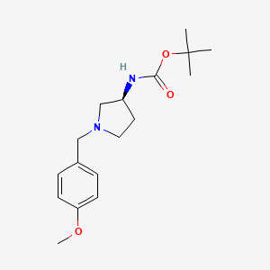 molecular formula C17H26N2O3 B3027328 (S)-tert-Butyl 1-(4-methoxybenzyl)pyrrolidin-3-ylcarbamate CAS No. 1286207-69-9