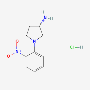 molecular formula C10H14ClN3O2 B3027332 (S)-1-(2-硝基苯基)吡咯烷-3-胺盐酸盐 CAS No. 1286207-80-4