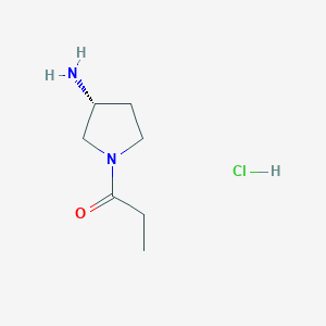 molecular formula C7H15ClN2O B3027341 (R)-1-(3-Aminopyrrolidin-1-yl)propan-1-one hydrochloride CAS No. 1286208-25-0