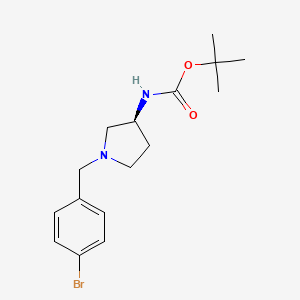 molecular formula C16H23BrN2O2 B3027342 (S)-tert-Butyl 1-(4-bromobenzyl)pyrrolidin-3-ylcarbamate CAS No. 1286208-27-2