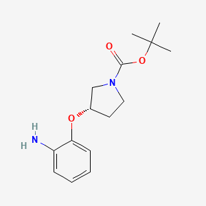 molecular formula C15H22N2O3 B3027343 (S)-tert-Butyl 3-(2-aminophenoxy)pyrrolidine-1-carboxylate CAS No. 1286208-28-3