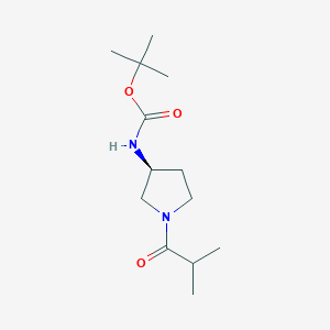 molecular formula C13H24N2O3 B3027348 (S)-tert-Butyl 1-isobutyrylpyrrolidin-3-ylcarbamate CAS No. 1286208-44-3