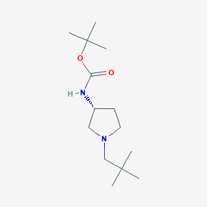molecular formula C14H28N2O2 B3027350 (R)-叔丁基 1-新戊基吡咯烷-3-基氨基甲酸酯 CAS No. 1286208-50-1