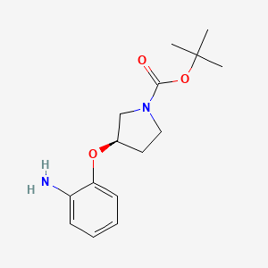 molecular formula C15H22N2O3 B3027358 (R)-叔丁基 3-(2-氨基苯氧基)吡咯烷-1-羧酸盐 CAS No. 1286208-80-7
