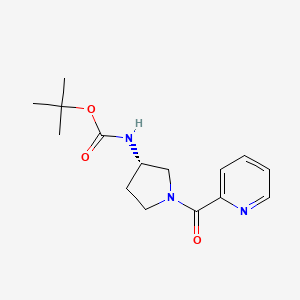 molecular formula C15H21N3O3 B3027362 (S)-tert-Butyl 1-picolinoylpyrrolidin-3-ylcarbamate CAS No. 1286208-92-1