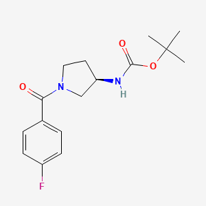 molecular formula C16H21FN2O3 B3027364 (R)-tert-Butyl 1-(4-fluorobenzoyl)pyrrolidin-3-ylcarbamate CAS No. 1286208-95-4