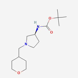 molecular formula C15H28N2O3 B3027368 (S)-叔丁基 1-(氧杂-4-基甲基)吡咯烷-3-基氨基甲酸酯 CAS No. 1286209-07-1