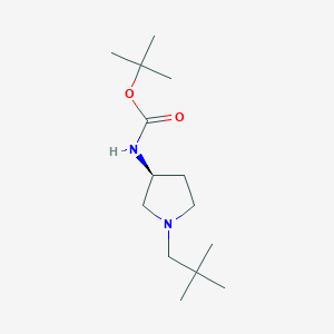 molecular formula C14H28N2O2 B3027379 (S)-tert-Butyl 1-neopentylpyrrolidin-3-ylcarbamate CAS No. 1286209-34-4