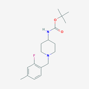 molecular formula C18H27FN2O2 B3027384 叔丁基 1-(2-氟-4-甲基苄基)哌啶-4-基氨基甲酸酯 CAS No. 1286263-56-6