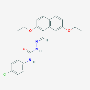 molecular formula C22H22ClN3O3 B302739 2,7-diethoxy-1-naphthaldehyde N-(4-chlorophenyl)semicarbazone 