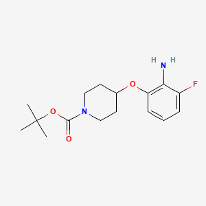 molecular formula C16H23FN2O3 B3027392 tert-Butyl 4-(2-amino-3-fluorophenoxy)piperidine-1-carboxylate CAS No. 1286264-75-2
