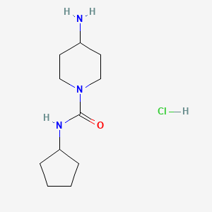 molecular formula C11H22ClN3O B3027397 4-氨基-N-环戊基哌啶-1-甲酰胺盐酸盐 CAS No. 1286265-13-1
