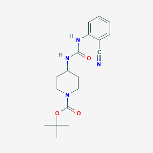 molecular formula C18H24N4O3 B3027398 tert-Butyl 4-[3-(2-cyanophenyl)ureido]piperidine-1-carboxylate CAS No. 1286265-17-5
