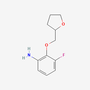 molecular formula C11H14FNO2 B3027399 3-Fluoro-2-[(tetrahydrofuran-2-yl)methoxy]aniline CAS No. 1286265-25-5
