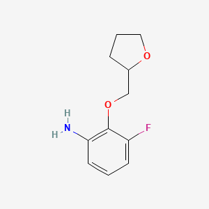 3-Fluoro-2-[(tetrahydrofuran-2-yl)methoxy]aniline