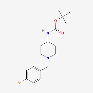 molecular formula C17H25BrN2O2 B3027402 叔丁基 1-(4-溴苄基)哌啶-4-基氨基甲酸酯 CAS No. 1286266-09-8